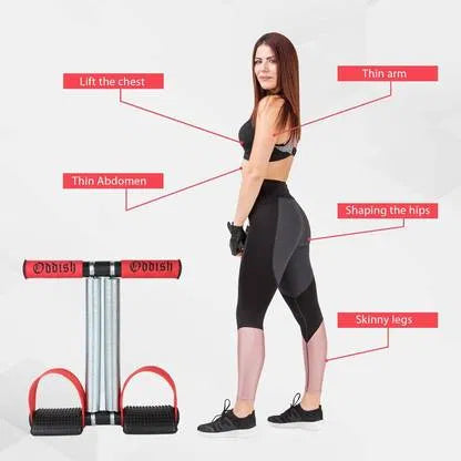 Double Spring Tummy Trimmer-Waist Trimmer-Abs Exerciser-Body Toner Ab Exerciser (Multicolor, Red, Black)